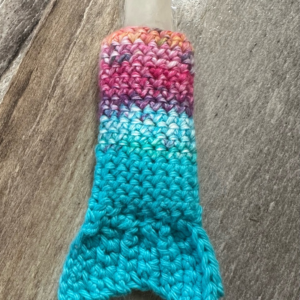 Set of 4 Assorted Multicolor Crochet Mermaid Tail Ice Pop Holders